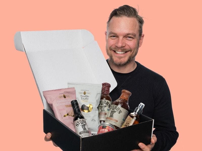 Presentlåda med grillgrejer