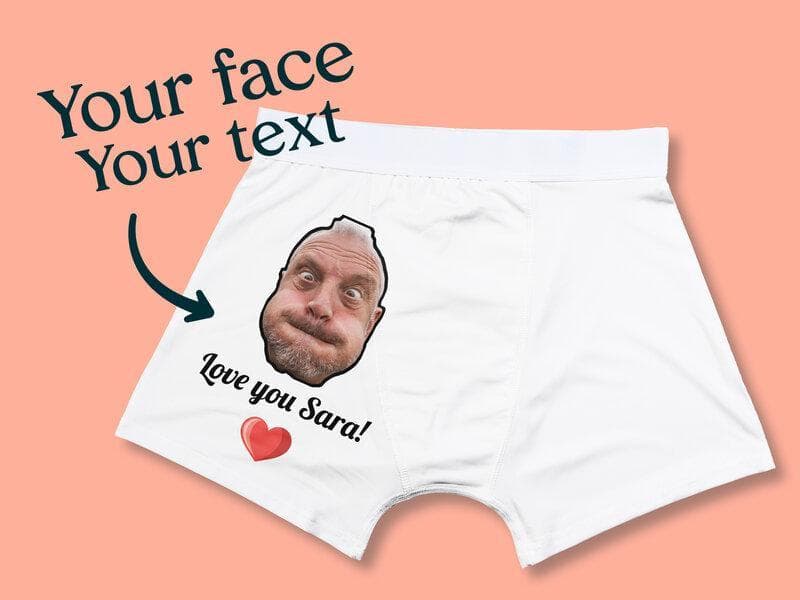 Boxerkalsoner med eget foto och text